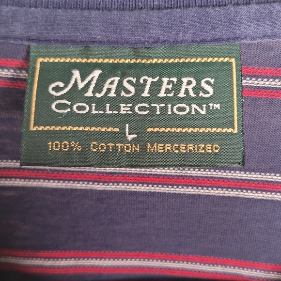 Masters Collection Striped Polo Shirt Large - Picture 5 of 12